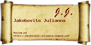 Jakobovits Julianna névjegykártya